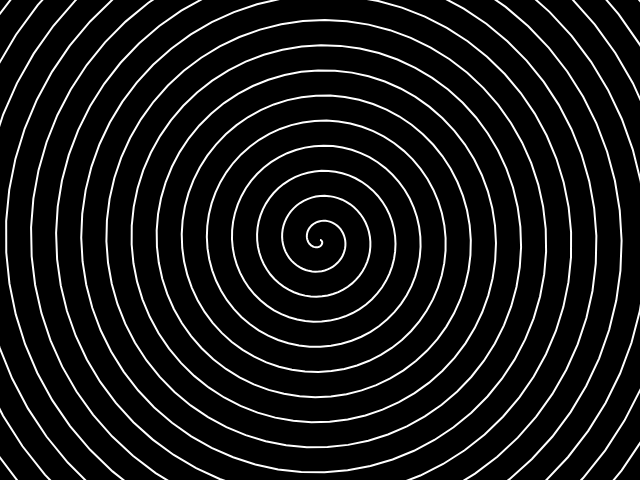 Black-and-White Spiral Animation